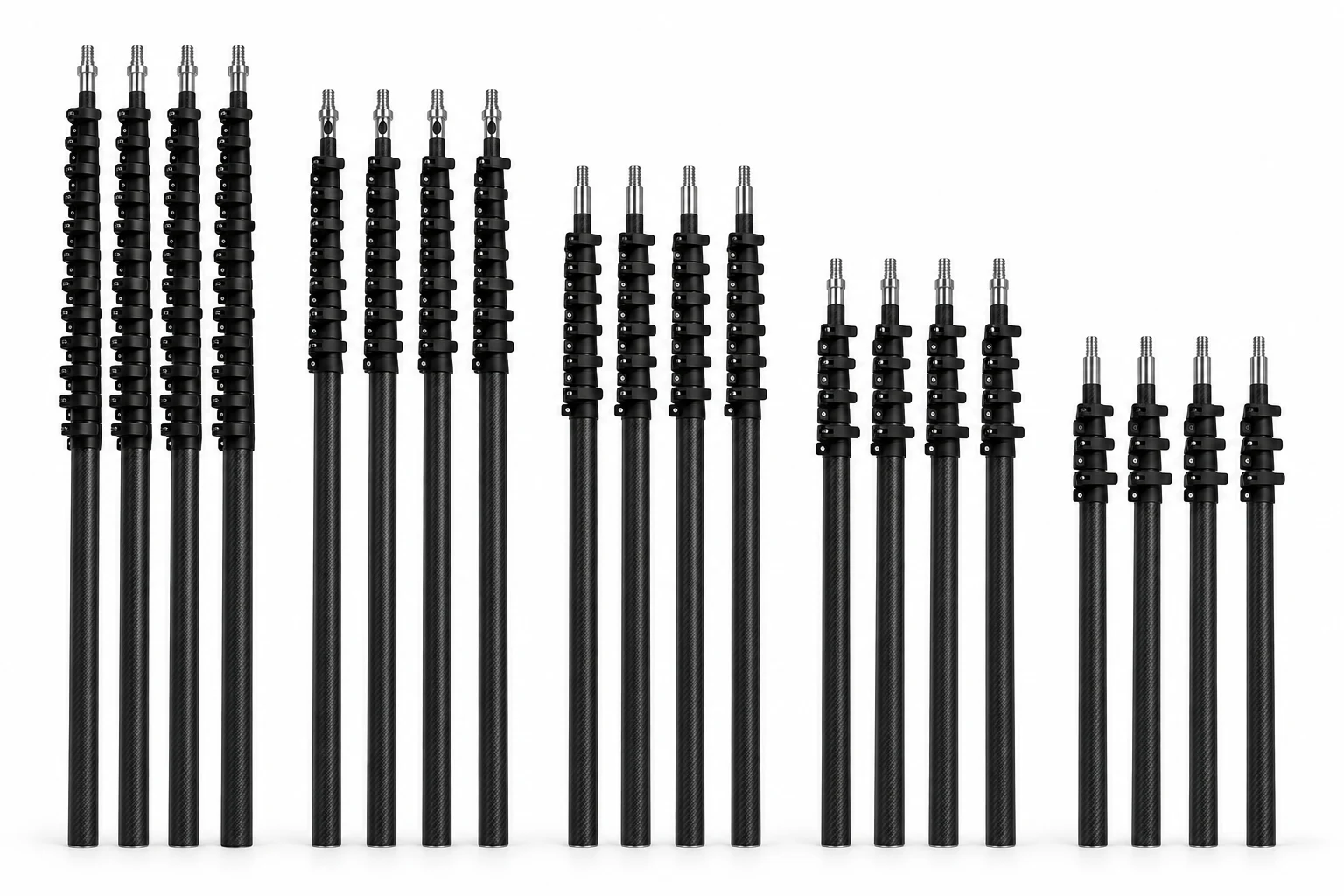 ANBULE carbon fiber telescopic cleaning pole range, representative configuration