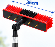 Red and black cleaning brush
